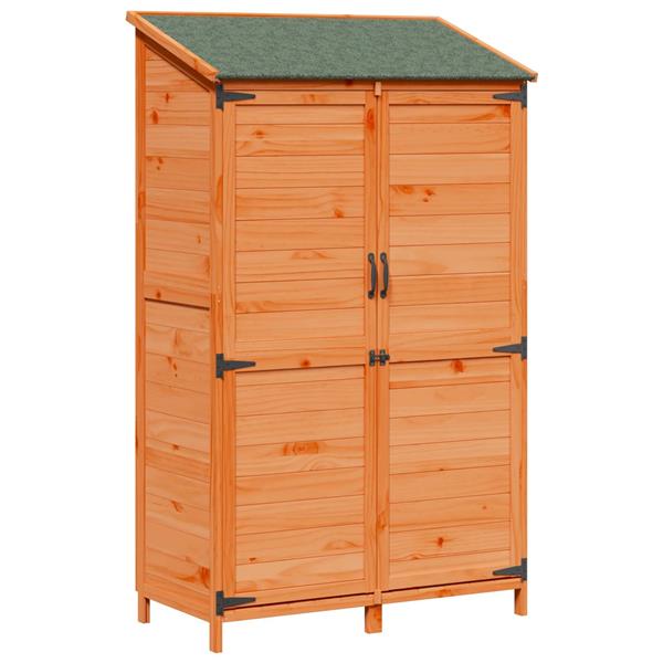 Grote foto vidaxl tuinschuur bruin 106 5 x 56 x 176 cm bewerkt hout tuin en terras tuinhuisjes en blokhutten