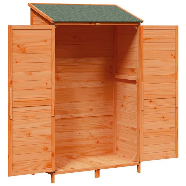 Grote foto vidaxl tuinschuur bruin 106 5 x 56 x 176 cm bewerkt hout tuin en terras tuinhuisjes en blokhutten