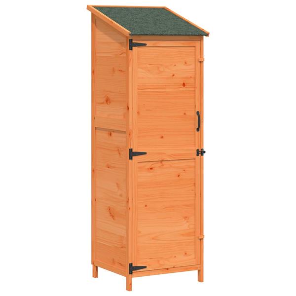 Grote foto vidaxl tuinschuur bruin 59 5 x 56 x 176 5 cm bewerkt hout tuin en terras tuinhuisjes en blokhutten