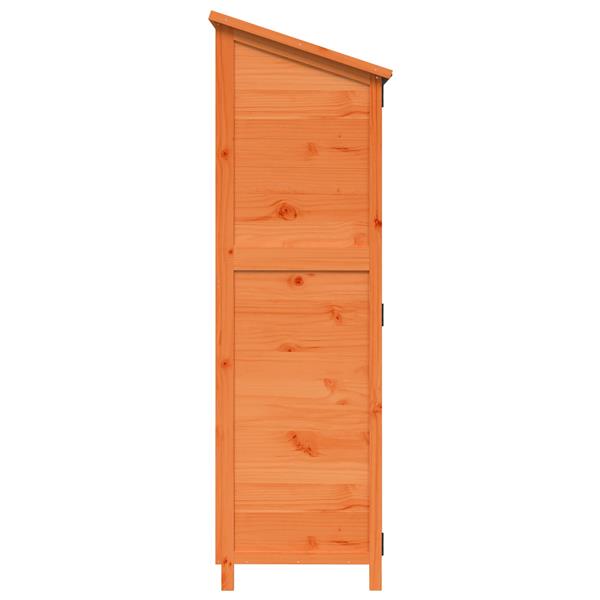 Grote foto vidaxl tuinschuur bruin 59 5 x 56 x 176 5 cm bewerkt hout tuin en terras tuinhuisjes en blokhutten