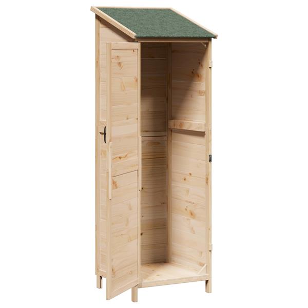 Grote foto vidaxl tuinschuur naturel 59 5 x 56 x 176 5 cm bewerkt hout tuin en terras tuinhuisjes en blokhutten