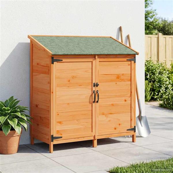 Grote foto vidaxl tuinschuur bruin 106 5 x 56 x 113 5 cm bewerkt hout tuin en terras tuinhuisjes en blokhutten