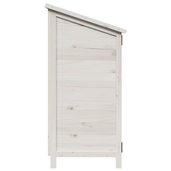 Grote foto vidaxl tuinschuur wit 106 5 x 56 x 113 5 cm bewerkt hout tuin en terras tuinhuisjes en blokhutten