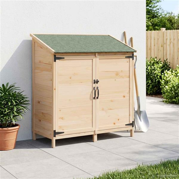 Grote foto vidaxl tuinschuur naturel 106 5 x 56 x 113 5 cm bewerkt hout tuin en terras tuinhuisjes en blokhutten