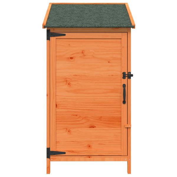 Grote foto vidaxl tuinschuur bruin 59 x 56 x 113 5 cm bewerkt hout tuin en terras tuinhuisjes en blokhutten