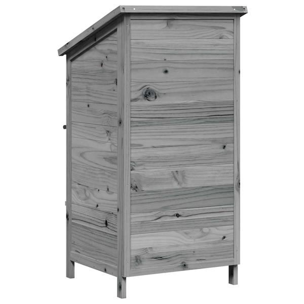 Grote foto vidaxl tuinschuur grijs 59 x 56 x 113 5 cm bewerkt hout tuin en terras tuinhuisjes en blokhutten