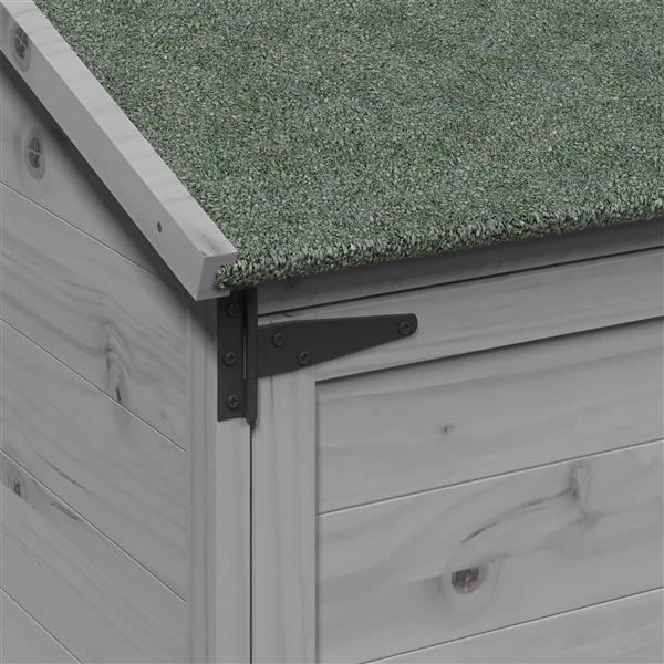 Grote foto vidaxl tuinschuur grijs 59 x 56 x 113 5 cm bewerkt hout tuin en terras tuinhuisjes en blokhutten