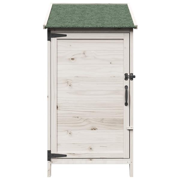 Grote foto vidaxl tuinschuur wit 59 x 56 x 113 5 cm bewerkt hout tuin en terras tuinhuisjes en blokhutten