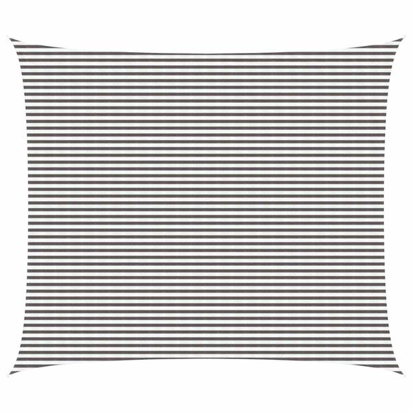 Grote foto vidaxl zonneschaduwzeil lichtgrijs en wit. 6 x 7 m hdpe tuin en terras overige tuin en terras