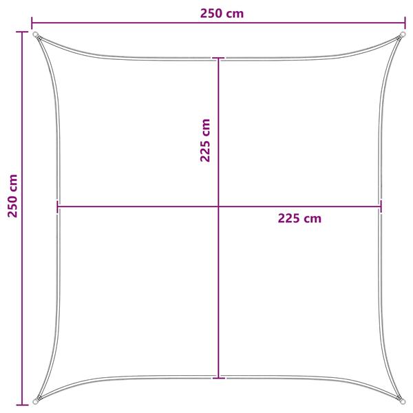 Grote foto vidaxl zonneschaduwzeil lichtgrijs en wit. 2 5 x 2 5 m hdpe tuin en terras overige tuin en terras