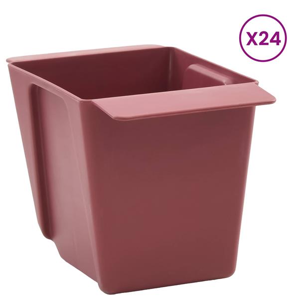 Grote foto vidaxl bloembakken voor euro pallets 24 pcs bruin 13 5 x 9 x 9 5 cm tuin en terras overige tuin en terras