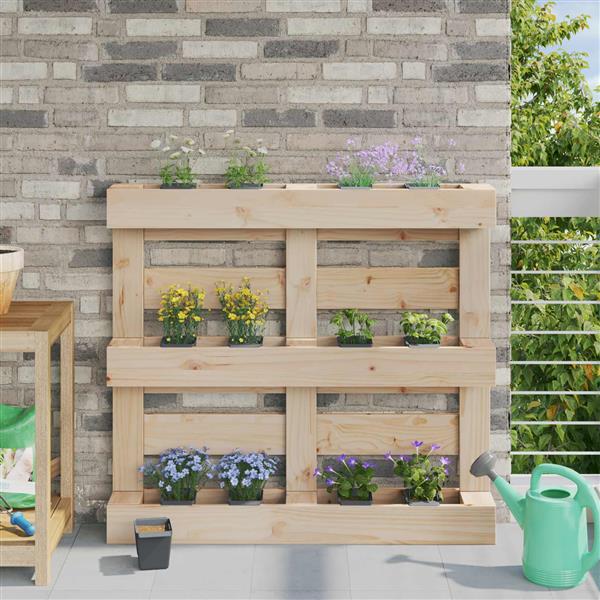 Grote foto vidaxl bloembakken voor euro pallets 24 pcs grijs 13 5 x 9 x 9 5 cm tuin en terras overige tuin en terras