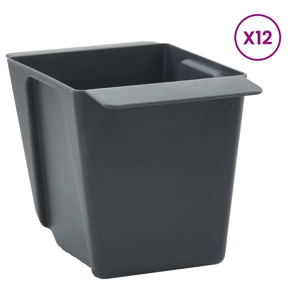 Grote foto vidaxl bloembakken voor euro pallets 24 pcs grijs 13 5 x 9 x 9 5 cm tuin en terras overige tuin en terras