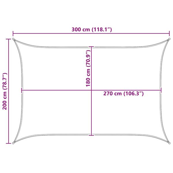 Grote foto vidaxl zonneschaduwzeil blauw en wit 2 x 3 m hdpe tuin en terras overige tuin en terras