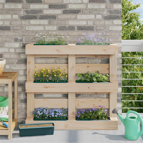Grote foto vidaxl bloembakken voor euro pallets 24 pcs groen 36 x 13 5 x 9 5 cm tuin en terras overige tuin en terras