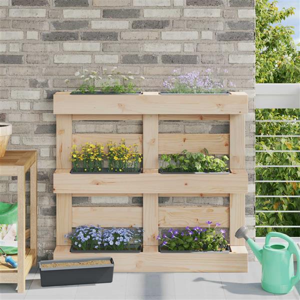 Grote foto vidaxl bloembakken voor euro pallets 24 pcs grijs 36 x 13 5 x 9 5 cm tuin en terras overige tuin en terras
