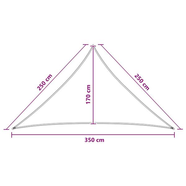 Grote foto vidaxl zonneschaduwzeil 2 5 x 2 5 x 3 5 m hdpe tuin en terras overige tuin en terras
