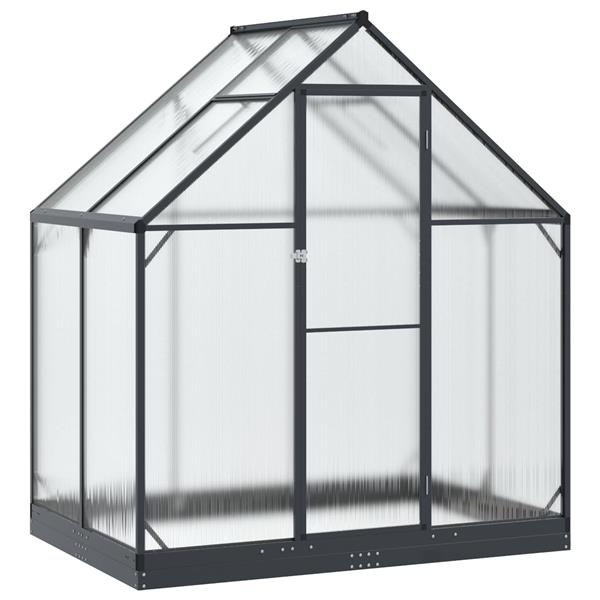 Grote foto vidaxl tuin serre met de deur antracietkleurig 183 5 x 123 x 207 cm tuin en terras overige tuin en terras