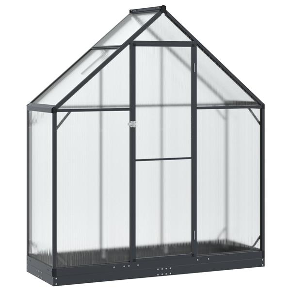 Grote foto vidaxl tuin serre met de deur antracietkleurig 183 5 x 63 5 x 207 cm tuin en terras overige tuin en terras