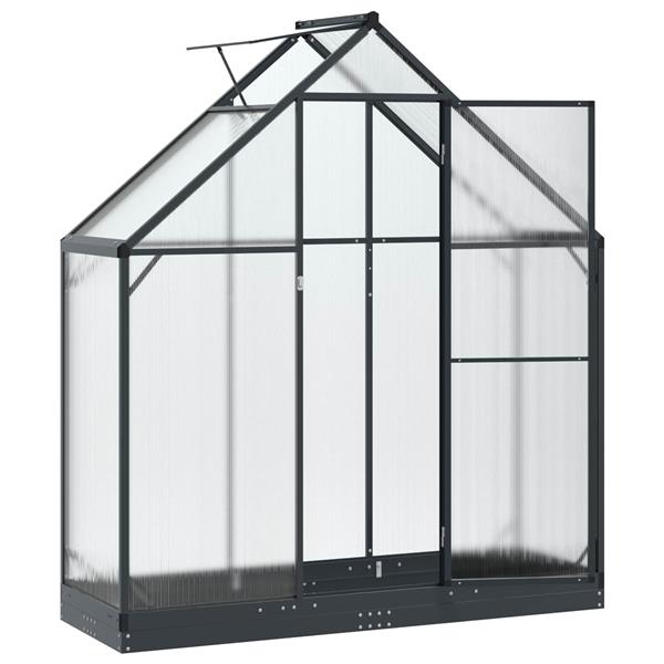 Grote foto vidaxl tuin serre met de deur antracietkleurig 183 5 x 63 5 x 207 cm tuin en terras overige tuin en terras