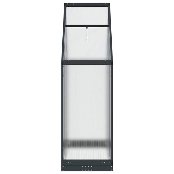 Grote foto vidaxl tuin serre met de deur antracietkleurig 183 5 x 63 5 x 207 cm tuin en terras overige tuin en terras