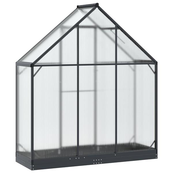 Grote foto vidaxl tuin serre met de deur antracietkleurig 183 5 x 63 5 x 207 cm tuin en terras overige tuin en terras