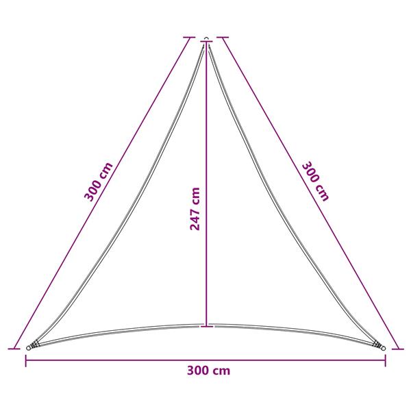 Grote foto vidaxl zonneschaduwzeil 3 x 3 x 3 m hdpe tuin en terras overige tuin en terras