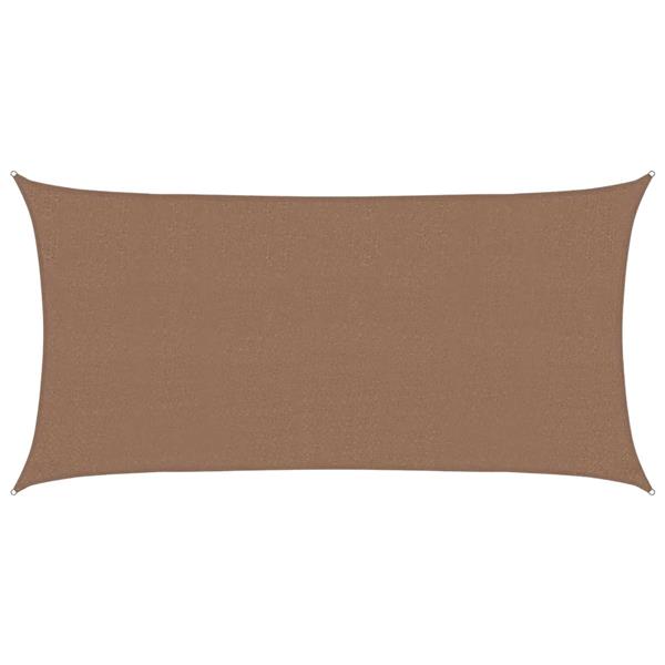 Grote foto vidaxl zonneschaduwzeil taupe 2 x 6 m hdpe tuin en terras overige tuin en terras