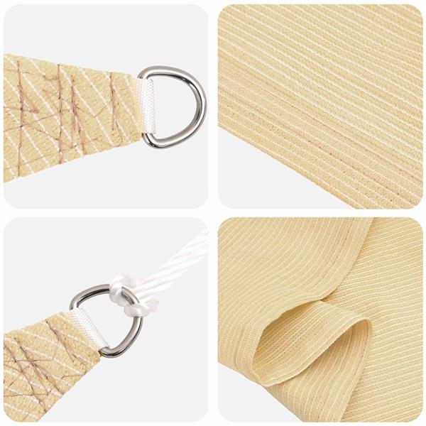 Grote foto vidaxl zonneschaduwzeil beige 2 x 6 m hdpe tuin en terras overige tuin en terras