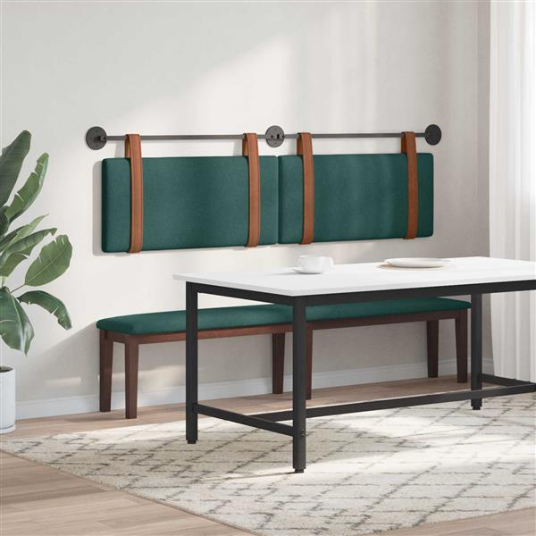 Grote foto vidaxl hangend hoofdbord donkergroen antiek pu antiek en kunst stoelen en banken