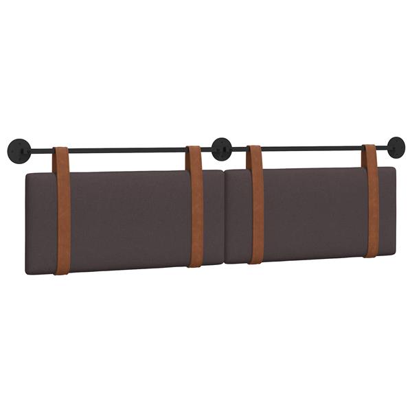 Grote foto vidaxl hangend hoofdbord donkerbruin antiek pu antiek en kunst stoelen en banken