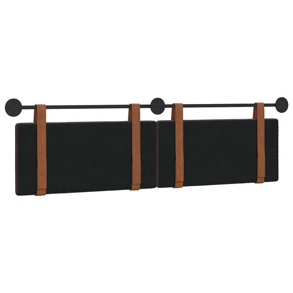 Grote foto vidaxl hangend hoofdbord donkerbruin antiek pu antiek en kunst stoelen en banken