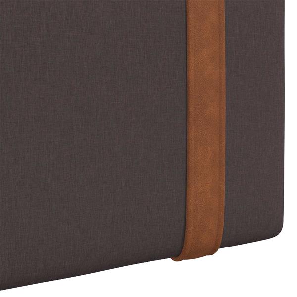 Grote foto vidaxl hangend hoofdbord donkerbruin antiek pu antiek en kunst stoelen en banken