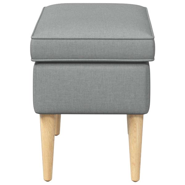 Grote foto vidaxl voetenbank lichtgrijs 55 x 35 x 41 cm 100 polyester huis en inrichting stoelen
