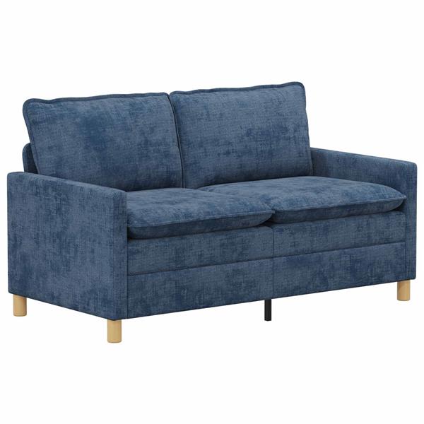 Grote foto vidaxl bank blauw 156 x 81 x 87 5 cm polyester huis en inrichting bankstellen