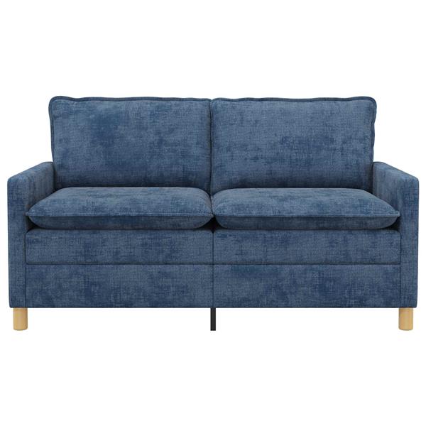Grote foto vidaxl bank blauw 156 x 81 x 87 5 cm polyester huis en inrichting bankstellen