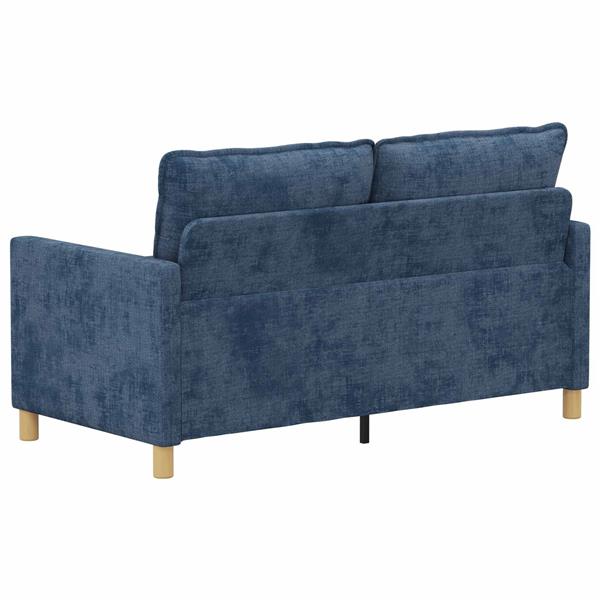 Grote foto vidaxl bank blauw 156 x 81 x 87 5 cm polyester huis en inrichting bankstellen