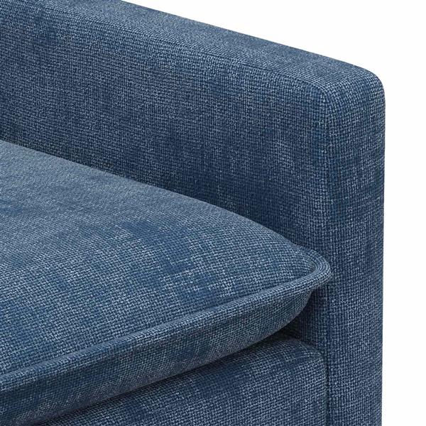 Grote foto vidaxl bank blauw 156 x 81 x 87 5 cm polyester huis en inrichting bankstellen