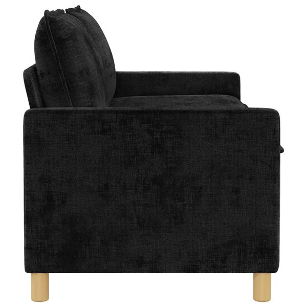 Grote foto vidaxl bank zwart 156 x 81 x 87 5 cm polyester huis en inrichting bankstellen