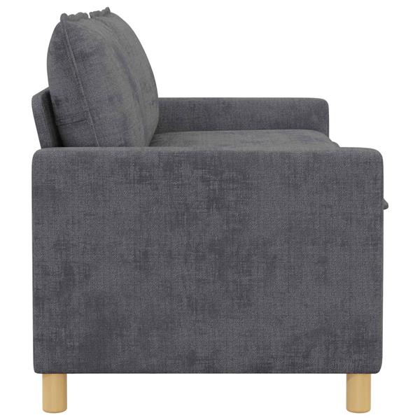 Grote foto vidaxl bank donkergrijs 156 x 81 x 87 5 cm polyester huis en inrichting bankstellen
