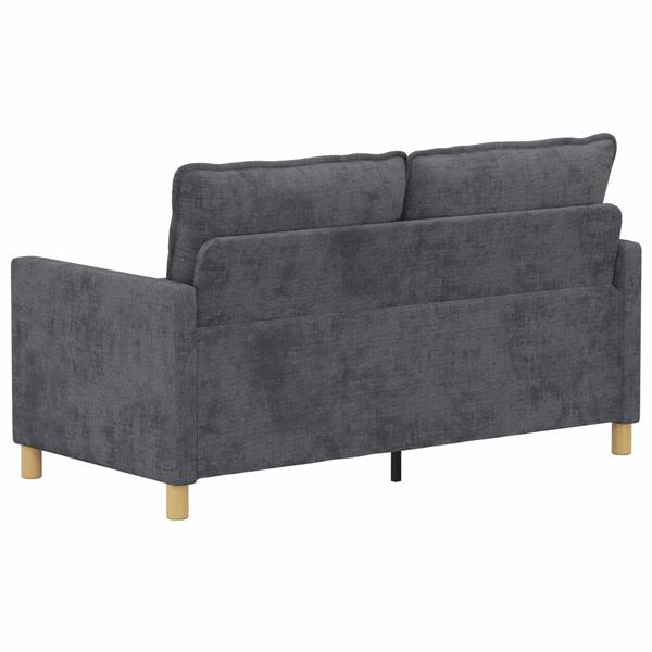 Grote foto vidaxl bank donkergrijs 156 x 81 x 87 5 cm polyester huis en inrichting bankstellen