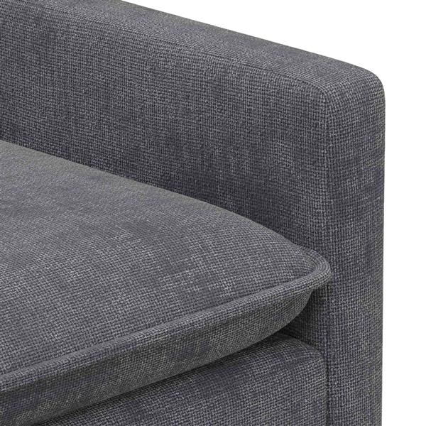 Grote foto vidaxl bank donkergrijs 156 x 81 x 87 5 cm polyester huis en inrichting bankstellen