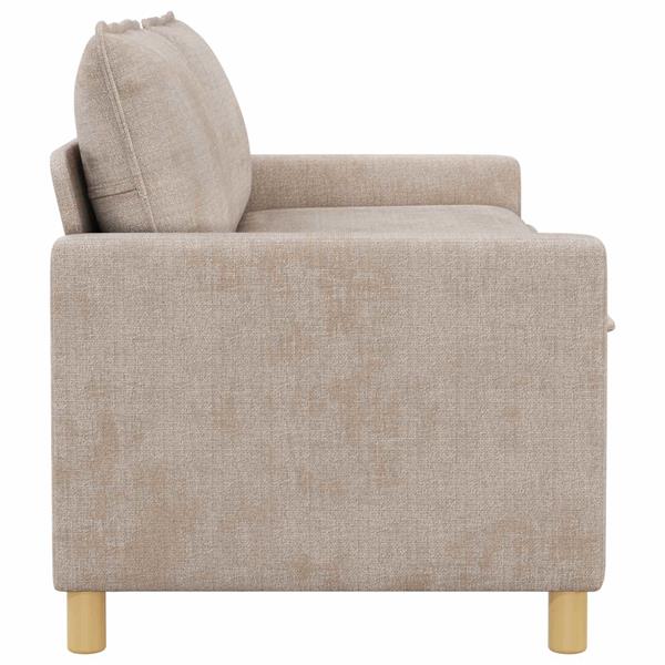 Grote foto vidaxl bank beige 156 x 81 x 87 5 cm polyester huis en inrichting bankstellen