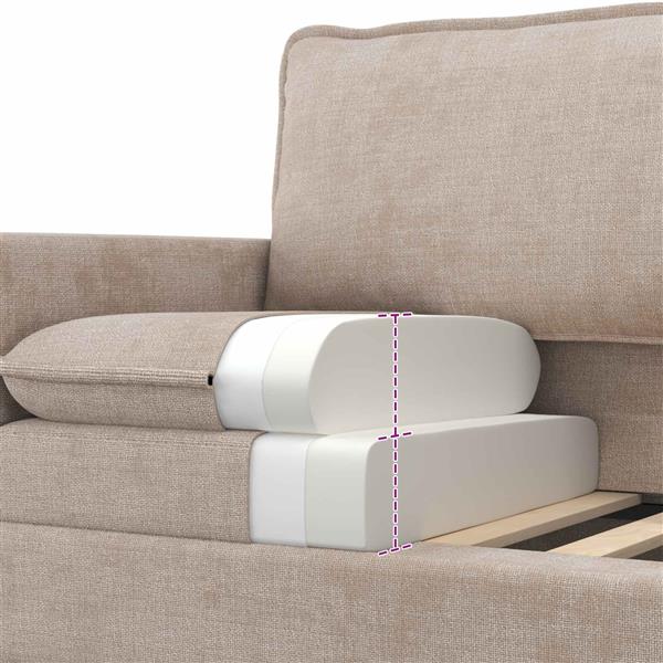 Grote foto vidaxl bank beige 156 x 81 x 87 5 cm polyester huis en inrichting bankstellen
