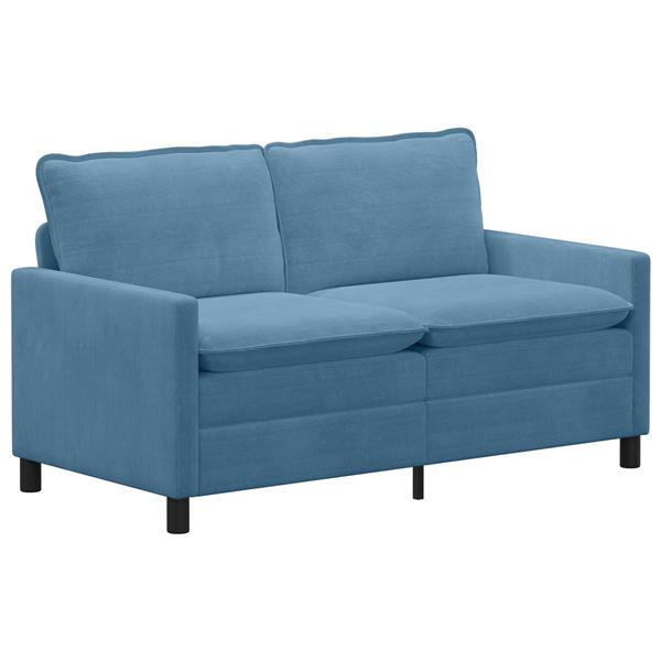Grote foto vidaxl bank blauw 156 x 81 x 87 5 cm stof huis en inrichting bankstellen