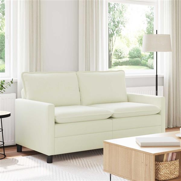 Grote foto vidaxl bank cr mekleurig 156 x 81 x 87 5 cm stof huis en inrichting bankstellen