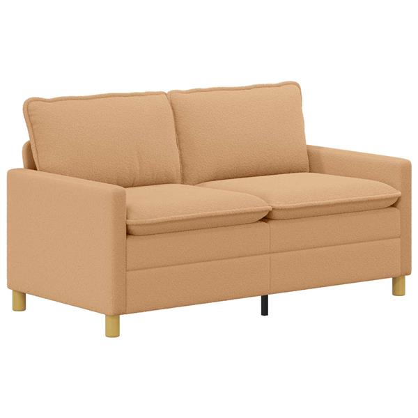 Grote foto vidaxl bank beige 156 x 81 x 87 5 cm stof huis en inrichting bankstellen