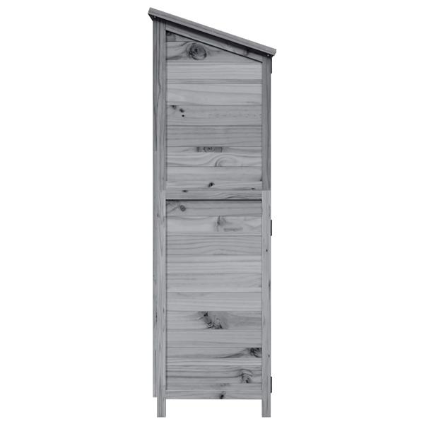 Grote foto vidaxl tuinschuur grijs 106 x 56 x 176 5 cm bewerkt hout tuin en terras tuinhuisjes en blokhutten