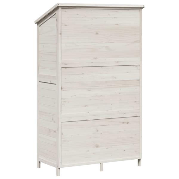 Grote foto vidaxl tuinschuur wit 106 x 56 x 176 5 cm bewerkt hout tuin en terras tuinhuisjes en blokhutten