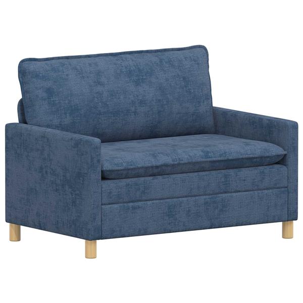 Grote foto vidaxl bank blauw 126 x 81 x 87 5 cm polyester huis en inrichting bankstellen